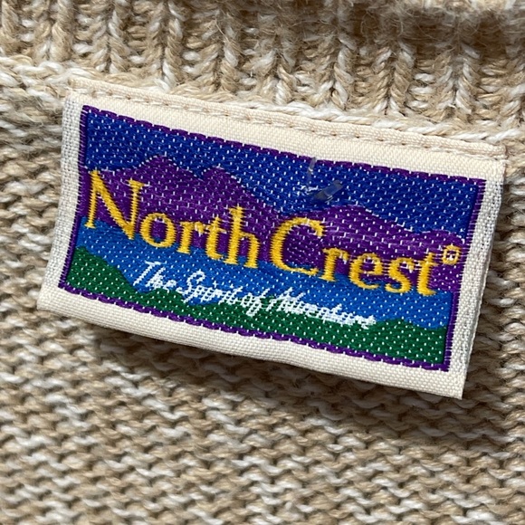 Vintage NorthCrest Thematic Holdiay Sweater Cabin Wreath Reindeer Snow Wreath - Picture 4 of 11